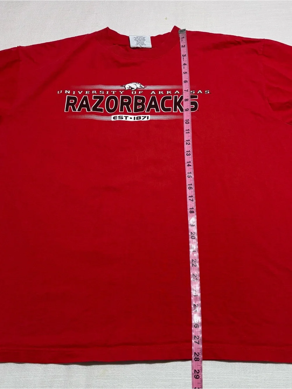 Vintage Cadre University of Arkansas Razorbacks Tee | Red | Size XL